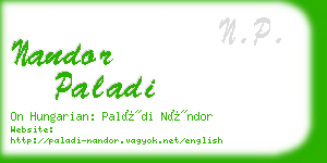 nandor paladi business card